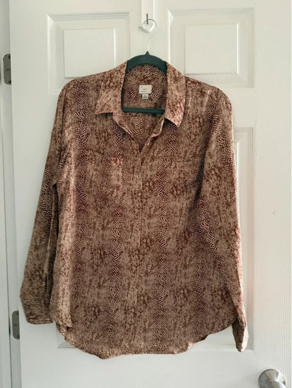A New Day animal print blouse, large